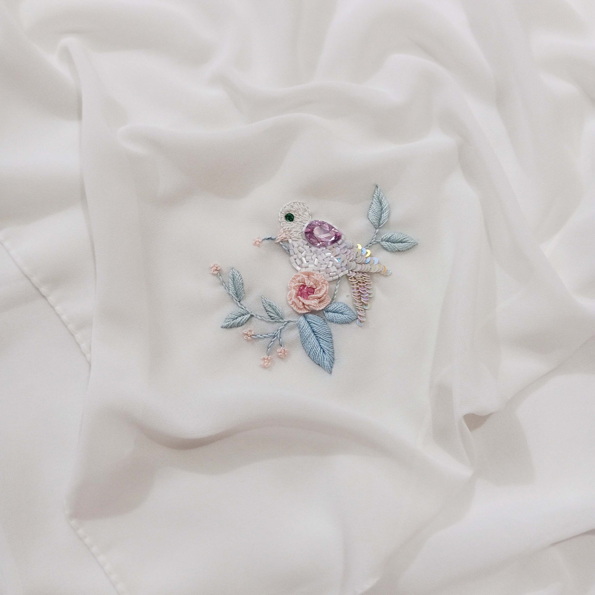 Embroidered -Formal | Greek White - Hand Work