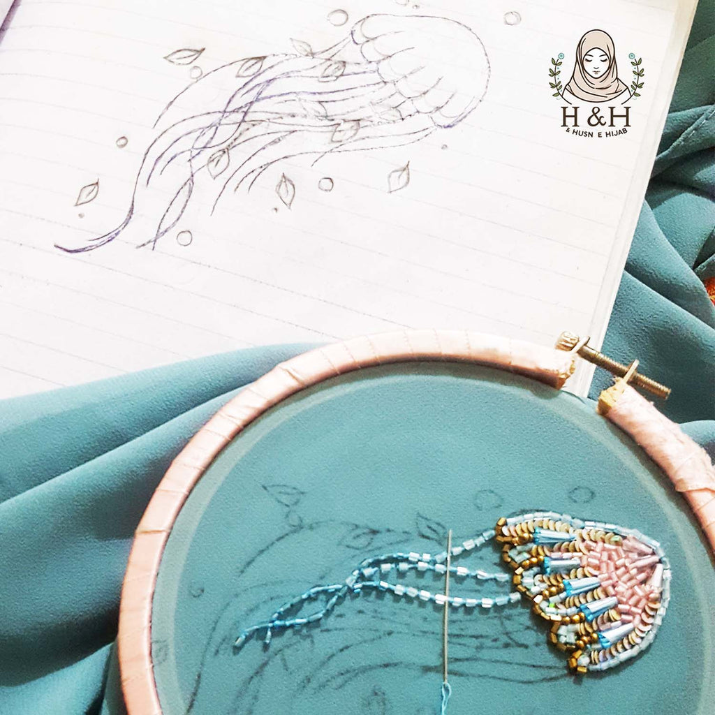 Embroidered -Formal - Emerald Green | Marine World